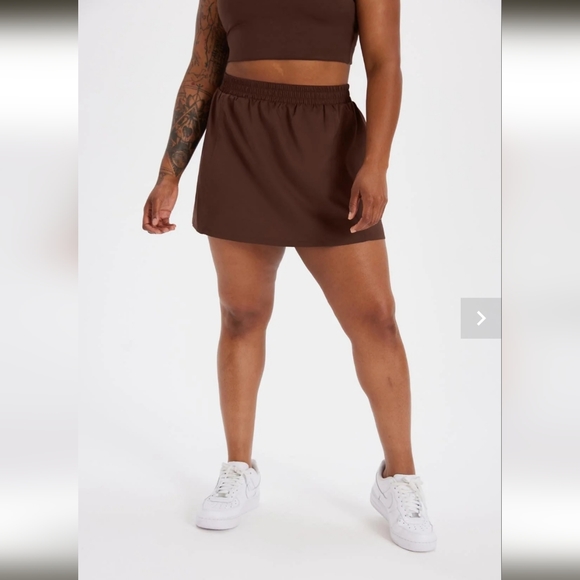 Girlfriend Collective Birdie Woven Skort in Earth Size XS - Picture 4 of 4